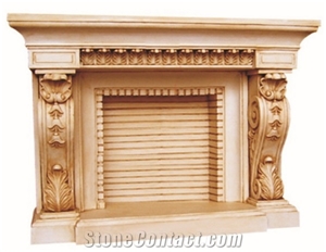 Natural China Customized Sandstone Fireplace Interior Dec.