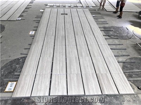 Natural China Wooden White Marble Tiles for Fool and Walling