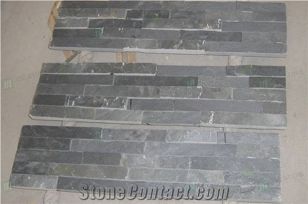 Natural Split Surface Black Slate Culture Z Stone Wall Cover