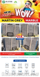 Polished Martin Grey Marble Slab&Tiles