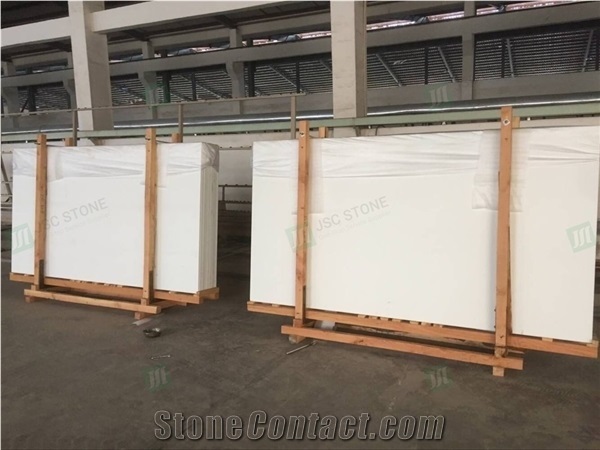 Pure White Nano Crystallized Glass Slabs for Decoration