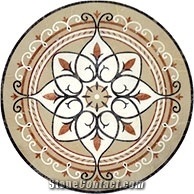 Round Water Jet Marble Decorative Medallions Flooring Tiles
