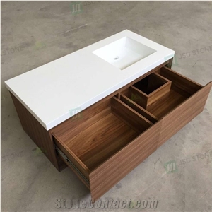 White Acrylic Solid Surface Sinks for Kitchen and Bathroom