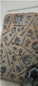 Pierre Derfoud Fossilized Marble Wall Plate Decoration