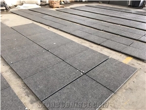 Flamed Angola Black Granite Paving Tiles