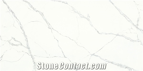 Artificial Stone Calacatta White Quartz for Countertop