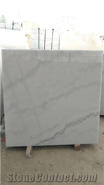 Cheap Guangxi White Kwong Sai Marble Flooring Tiles