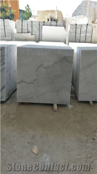 Cheap Guangxi White Kwong Sai Marble Flooring Tiles