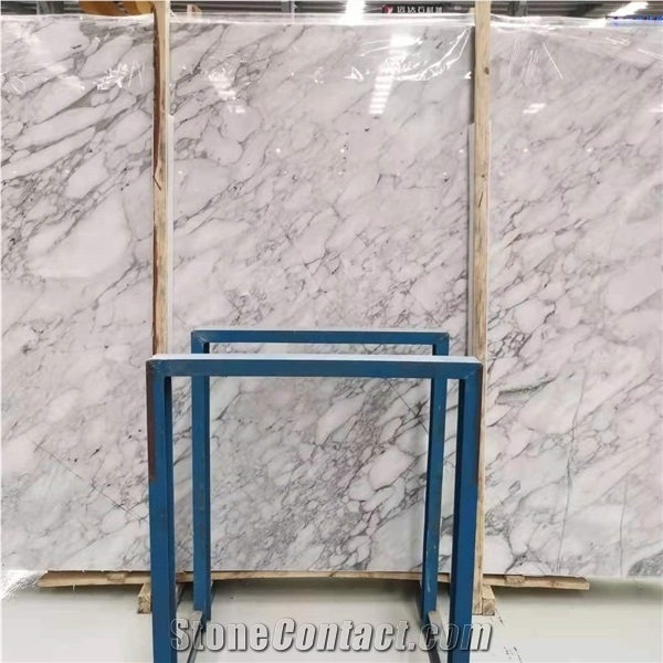 Chinese Arabescato White Marble Book Match Slabs