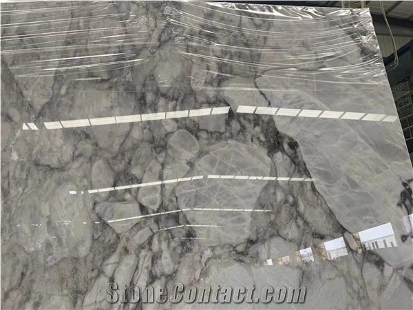 New Product Grey Cobico Marble Big Flower Slabs