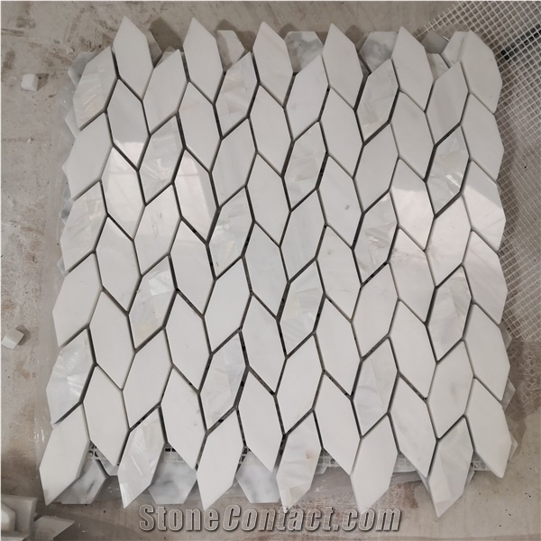 Carrara White Marble Hexagon Mosaic Kitchen Bathroom
