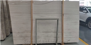 China White Wood Vein Crystal White Wooden Marble Slabs Tile