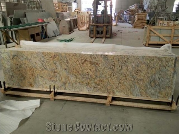 Diamond Golden Granite Kitchen Countertop,Bench Top