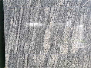 Sandblasted Surface China Hunan Juparana Grey Granite Tile Slab
