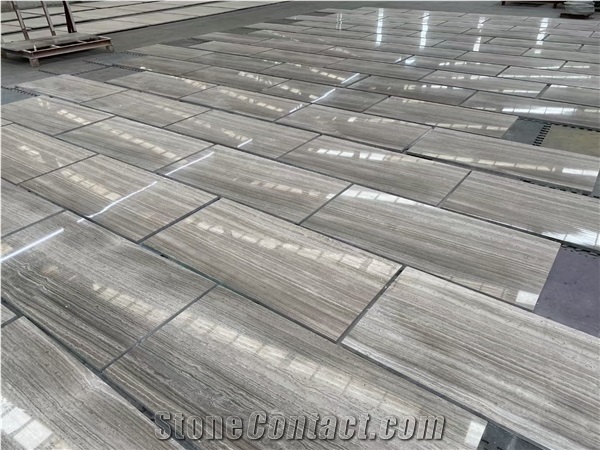 China Guizhou Wood Grain Marble Polished Wall Covering Tiles