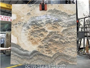 Mexico Marble Painting Onyx Grey Polishe Big Slabs