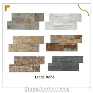 Beige Format Slate Thin Wall Ledge Stone Veneer Cladding Dec