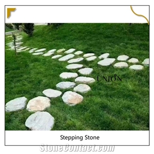 Beige Sandstone Veneer Cultured Stone Garden Stepping Tiles