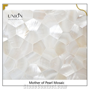 Cream White Mother Of Pearl Brick Seamless Shell Mosaic Tile