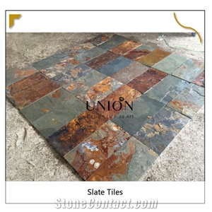 Cultured Stone Display-Rack Rusty Slate Floor Nonslip Tile