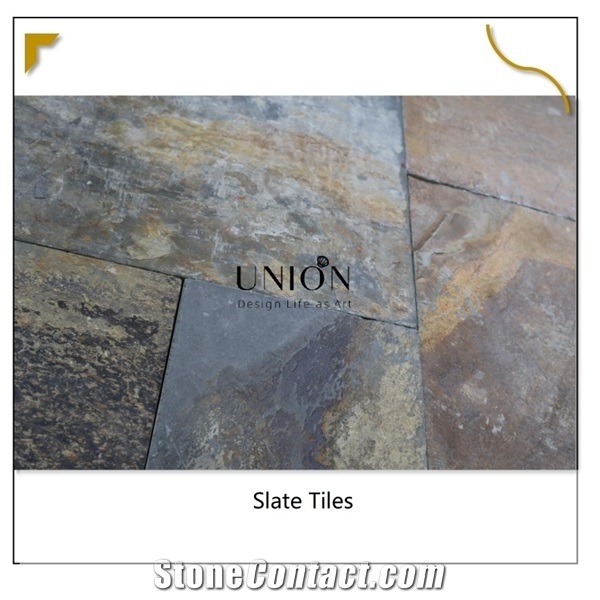 Cultured Stone Display-Rack Rusty Slate Floor Nonslip Tile