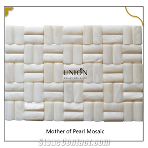Elegant Cream White Freshwater Shell Tile Decoration Natural