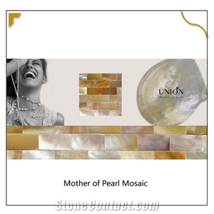 Gold Ocean Mother Of Pearl Mosaic Tile/Kitchen Backsplash