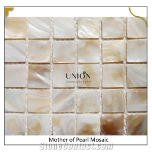 High Grade Decoration Mosaic Cream White Mother Of Pearl