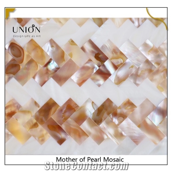 Innocence Design Seamless Brick Mother Shell Mosaic Tile