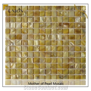 Mop Original Dyed Yellow Color Pearl Shell Seamless Mosaic