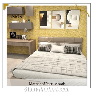 Mop Original Dyed Yellow Color Pearl Shell Seamless Mosaic