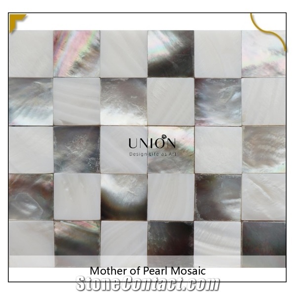 Mother Of Pearl Black Mixed White Shell Mosaic/Swimming Pool