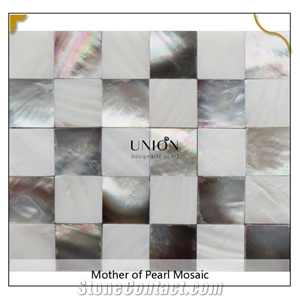 Mother Of Pearl Black Mixed White Shell Mosaic/Swimming Pool