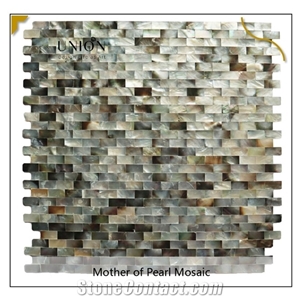 Mother Of Pearl Peel&Stick Mosaic Black Wall Stickers Tiles