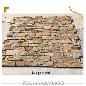 Natural Ledge Rusty Quartzite Cement Wall Ledge Stone Cp005