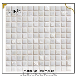 Natural Square 3d Cube Pearl Of Seashell Mosaic Decoration