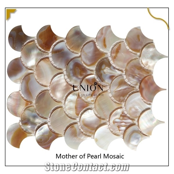 Oil Flower Fan-Shaped Fish Scale Shell Mosaic Brick Pieces