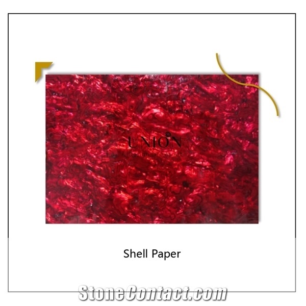 Red Shell Paper Shell Artwork Interior Decoration Customized