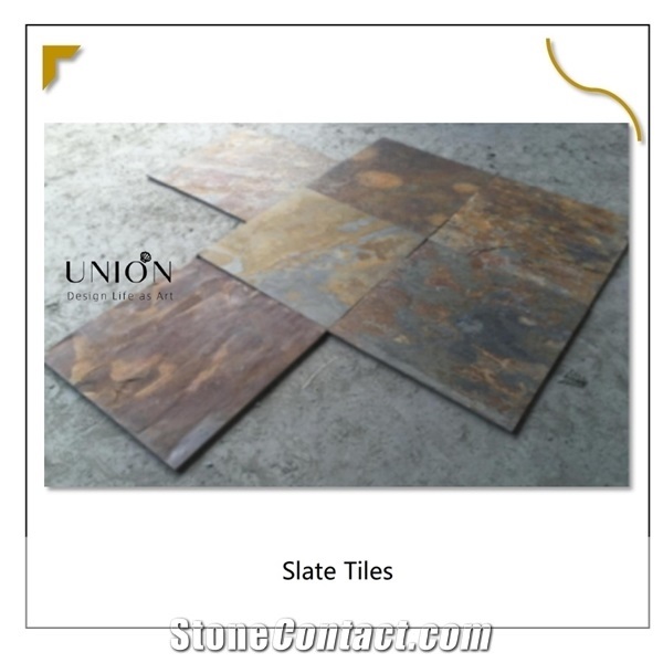 Rusty-Stacked-Cultured-Stone-Wall-Panels Multicolor Floor