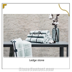 White Begonia Marble Wall Decorative Stack Ledge/Thin Panel