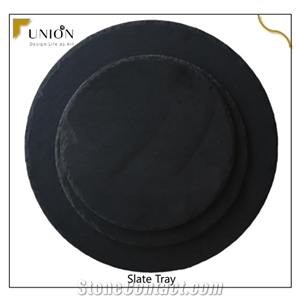 Wholesale Customized Size Natural Black Slate Tray Slate