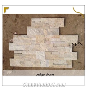 Yellow White Split Slate Stacked Ledge Culture Stone Veneer