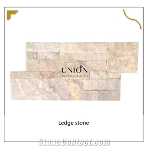 Yellow White Split Slate Stacked Ledge Culture Stone Veneer