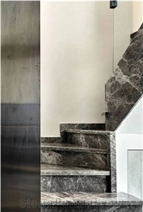 Grey Marble Steps Marble Stairs Treads,Marble Threshold