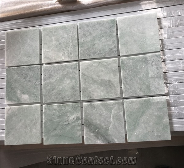 Ming Green Marble 3" Square Mosaic Tile