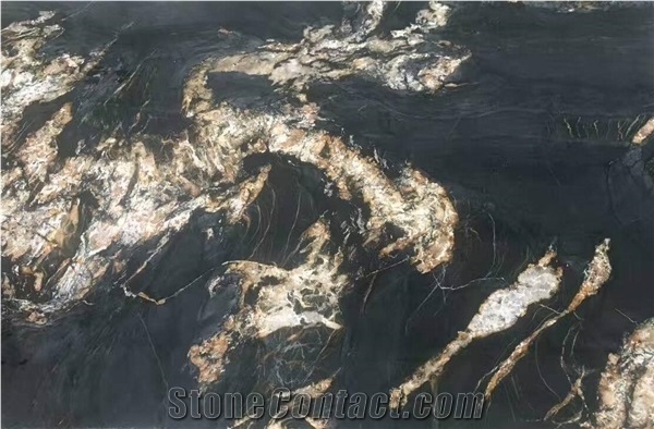 Cosmic Black Granite Slab, Tile