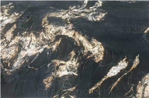 Cosmic Black Granite Slab, Tile