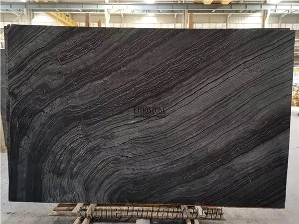 Silver Wave Marble Slab and Tile, Antique Wood Marble