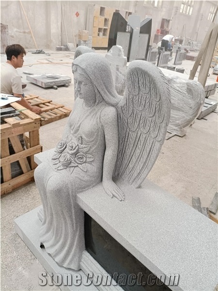 Angel Bench Sculpture (Sanded Finish)
