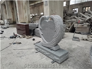 Front and Back Side Wings Single Heart Sculpture